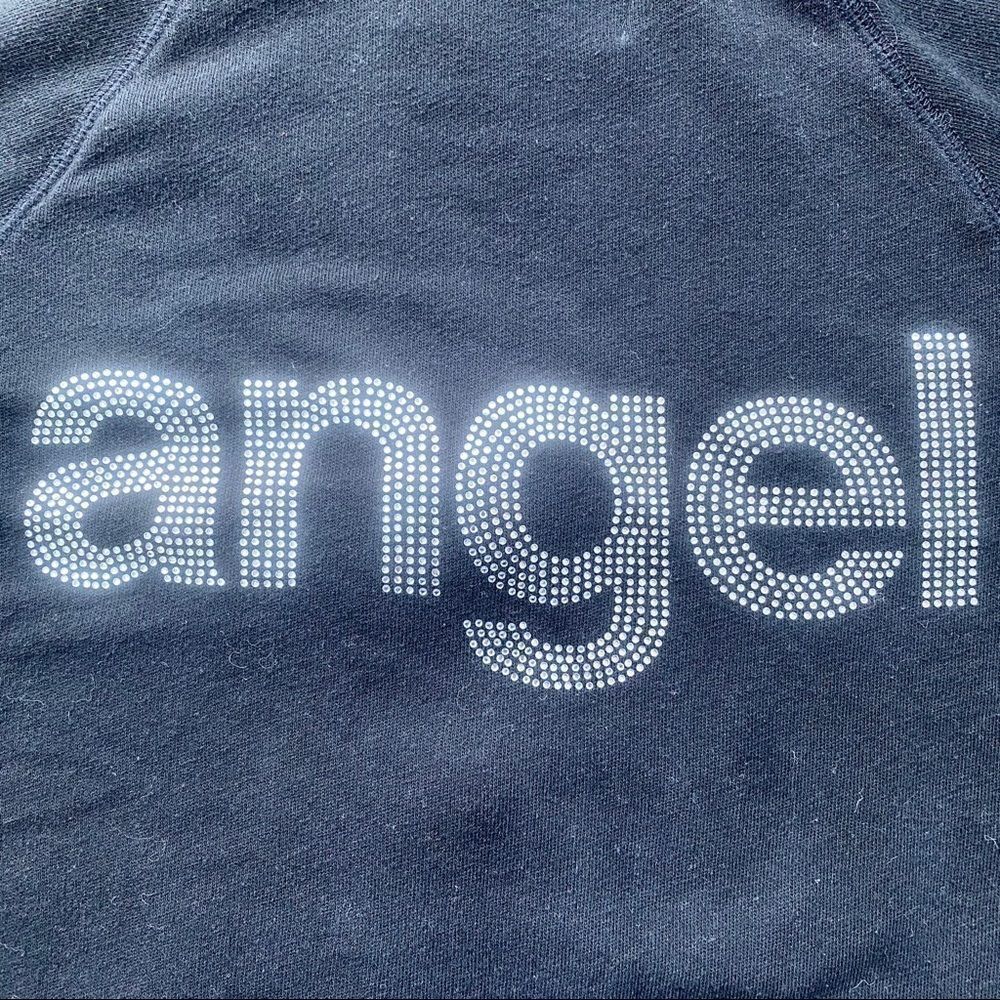 VS Black Full Zip Hoodie Sweatshirt Angel Bling XS - Picture 11 of 11
